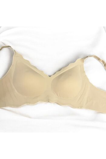 Tendora Super Comfort No Underwire Seamless Laser Bra No Trace |   -Ideal for under T-Shirt- Skin Color