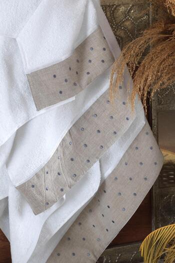 Ellia Soft Cotton 100% Ceramic Polka Dot Towel Set (3 Pieces) |   Luxury Hammam Set |   Dowry Set |   Bathroom