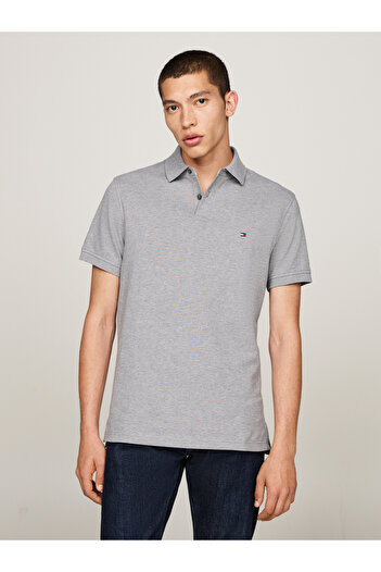 Tommy Hilfiger MW0MW17770 - MEDIUM GRAY HEATHER Polo Neck T-shirt