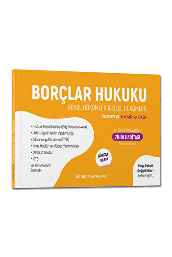 hukuk öğretir 2026 Borçlar Hukuku Genel Hükümler Ve Özel Hükümler Konu Hakimlik - Hmgs - Kpss A - Sts Hukuk