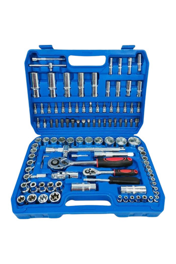 barste 108 Piece Socket and Bit Set, Chrome Vanadium Steel, Box, Automotive and Home Use