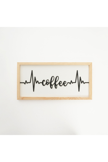 HARPİES Coffee Corner |   Wooden Kitchen Wall Decor | Wooden Table | 40*20cm | Ct2012