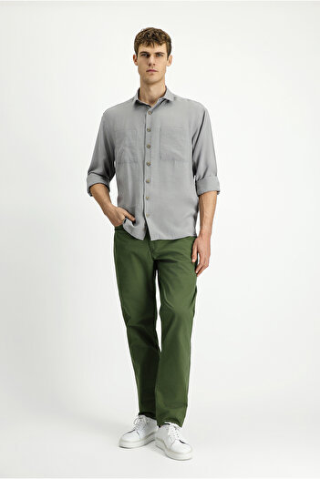 Kiğılı Slim Fit Slim Fit Lycra Canvas / Chino Trousers