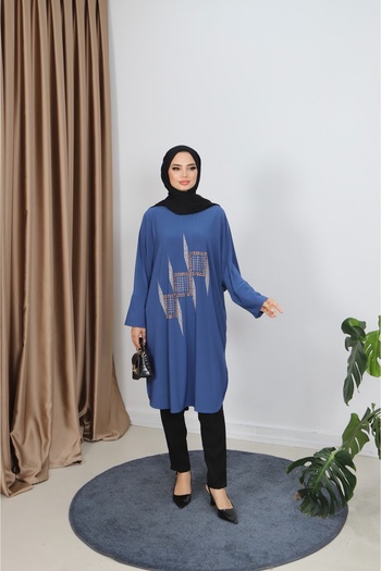 NİSUM MODA Stoned Sandy Tunic