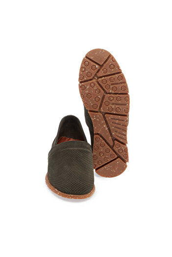 Tergan Yeşil Hakiki Süet Deri Erkek Loafer - E24I1AY56589-J86