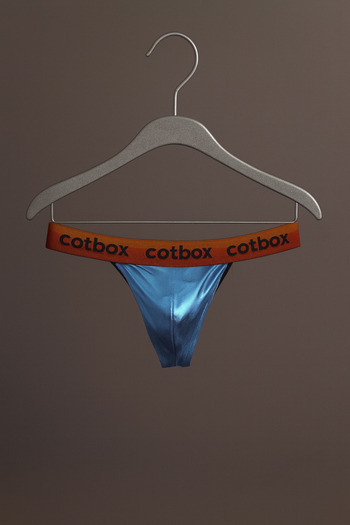 Emsay Store Blue Fancy Men's Lame String - Thong - Slip