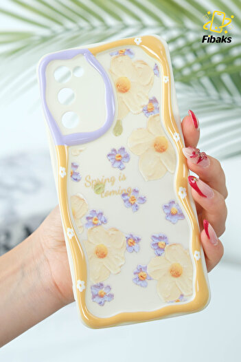 Fibaks Galaxy S20 Fe Compatible Case Designed Patterned Camera Protection Daisy Flower Colorful Silicone Cover