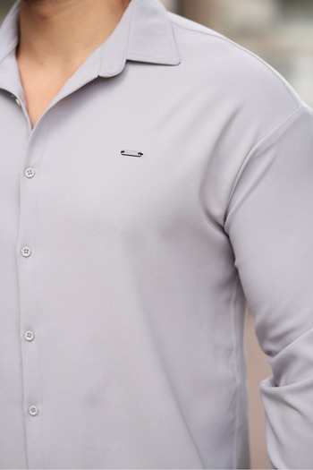 Artı1 Slim Fit Long Sleeve Easy Ironing Sweat Absorbing Breathable Double Face Four Seasons White Men's Shirt