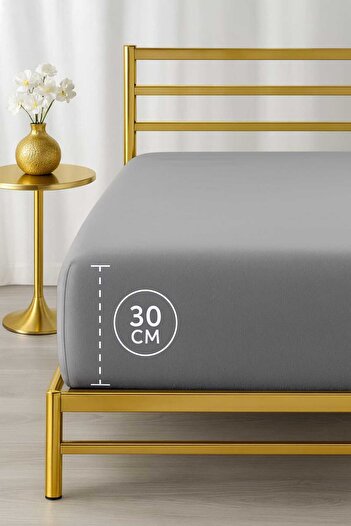 MİLAYS LİFE HOME COLLECTİON 100% Cotton Single or Double Size Fitted Bed Sheet (Fi̇tted Jersey/Combed Cotton Bed Sheet)