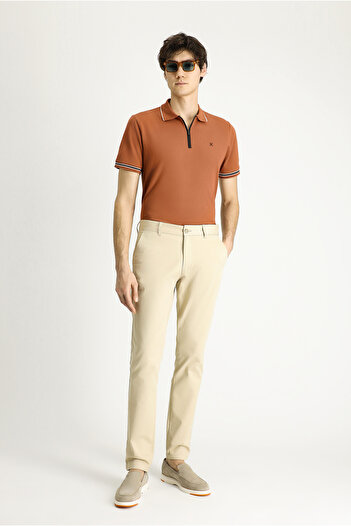 Kiğılı Slim Fit Slim Fit Lycra Canvas / Chino Trousers