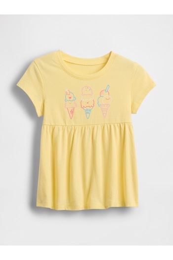 GAP Kız Bebek Sarı Babydoll Tunik Üst