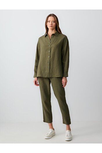 Jimmy Key Regular Fit Shirt Collar Khaki Shirt