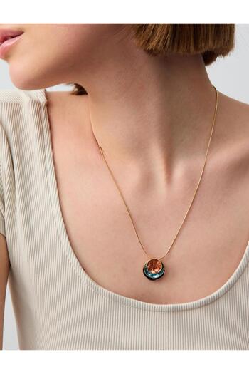 Jimmy Key Mixed Color Round Figured Adjustable Necklace