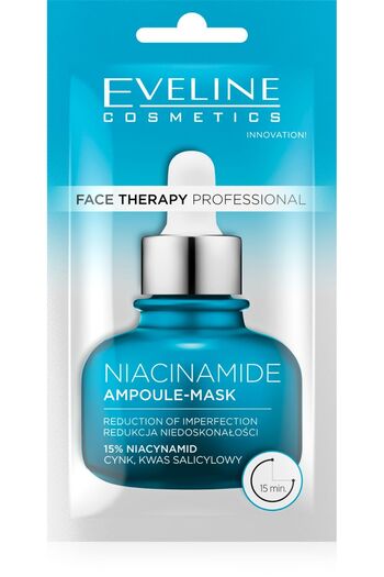 Eveline Cosmetics 15% Niacinamide Ampoule Vegan Mask for Facial Therapy Oily Skin 8ml