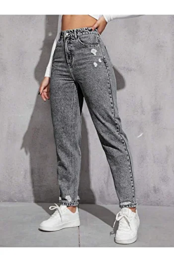 Noxter Women's Denim Trousers with Holes