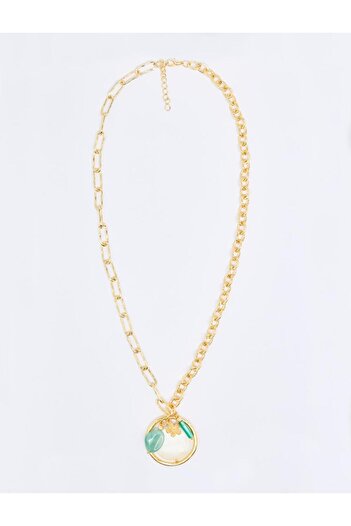 Jimmy Key Gold Color Round Figured Adjustable Chain Necklace