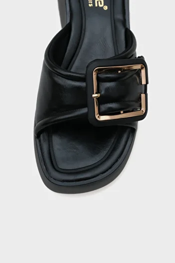Capone Outfitters Mia Wedge Heeled Single Strap Buckle Women's Comfort Slippers
