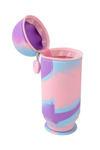 Serve Hoop-Up Vacuum Pencil Case Rainbow Pink