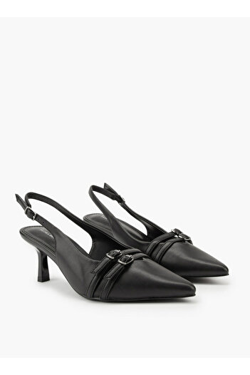 Flora Bella by Shoexpress Buckle Accent Shoes with Flared Heels