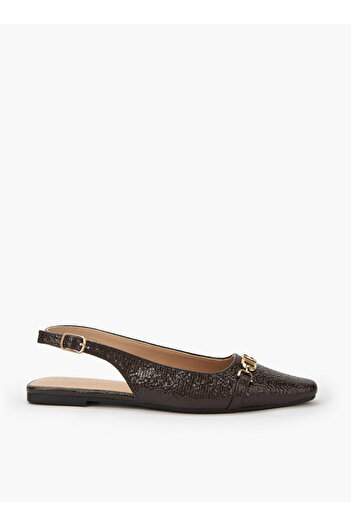 Flora Bella by Shoexpress Textured Chain Detail Sandals with Buckle Closure