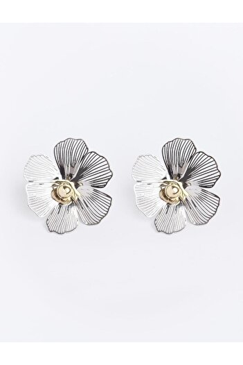 Jimmy Key Mixed Flower Detailed Earrings