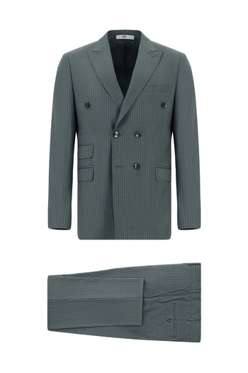 Kiğılı Regular Fit Striped Double Breasted Suit