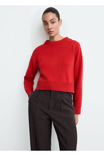 MANGO Woman Strickpullover mit Strasssteinen