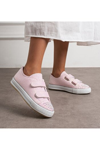 Surpie Shoes Children's Casual Shoes with Bands, Light in Size 22-30 Children's Linen Shoes