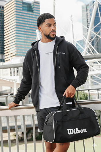 Wilson 40 Liter Sports Bag - Travel Black Shoulder Strap Hand Suitcase