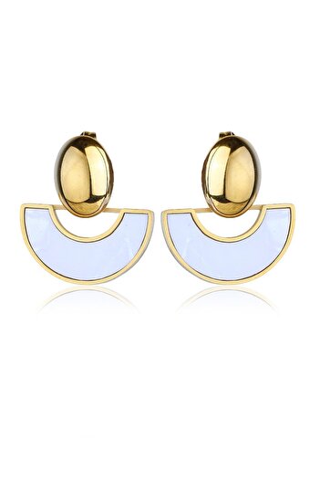 Klips Concept Detail Fan Cut Steel Earrings