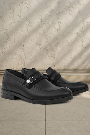 Rakerplus Genuine Leather Black Loafer - Men's Young Classic Shoes