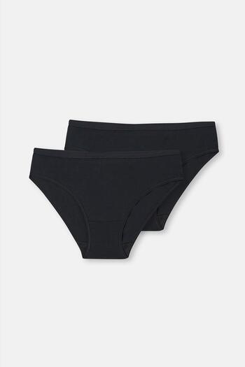 Dagi Black 2-Piece Single Jersey Brief Panties