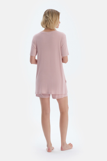 Dagi Light Pink Camisole Maternity T-Shirt Shorts Pajama Set
