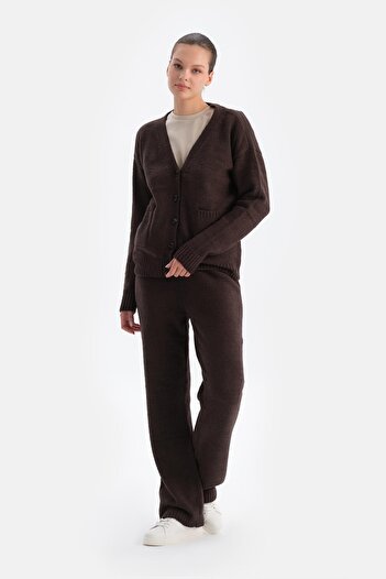 Dagi Dark Brown Chenille Trousers
