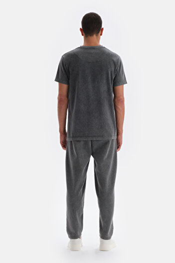Dagi Smoked Double Leg Ribbed Washed Sweatpants