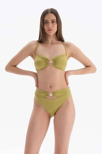 Dagi Pistachio Green Strapless Bikini Top