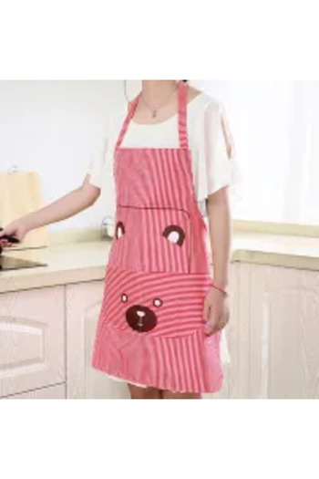 Generic Kitchen Apron Waterproof Double Pockets Oilproof High Quality Home Cooking Apron Red