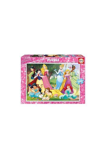EDUCA Puzzle - Disney Princesses, 500 pieces, includes puzzle glue