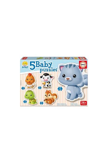 EDUCA Puzzle - Animals, 3/3/4/4/5 pieces