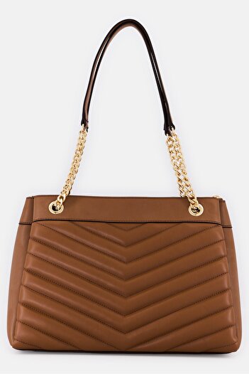 Michael Kors Women Brand Logo Shoulder Bag, Brown