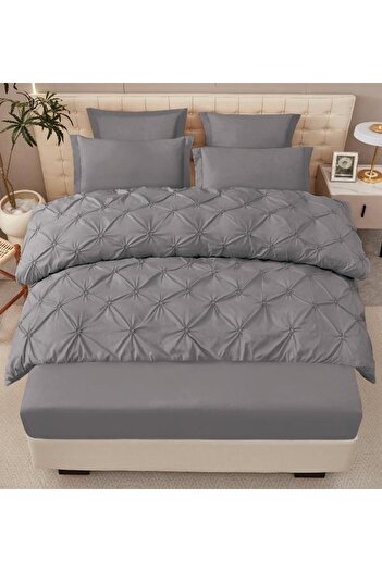 CHIRASO CHIRASO Linen, FINE, ELASTIC Sheet 180x200cm, Duvet Cover with PLEATS 200x230cm, 4 Pillowcases