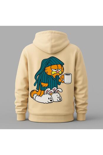 MELOOX Φούτερ με στάμπα Garfield με κουκούλα – Άνετο καθημερινό ντύσιμο