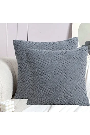 BONJOUR MADAME 2Pcs Throw Pillow Case Cushion Cover Fabric Throw Pillow Case 43 X 43cm