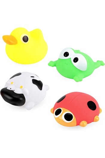 Moon The Brand Bath Farm Animals Toy Set – Floating Barnyard Bathtub Toys for Toddlers