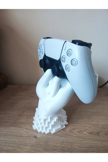 J&K Dizayn El Tasarımlı 3D Baskı PS5 DualSense Standı | PlayStation 5 Kontrolcü Tutucu Masaüstü Oyun Aksesuarı