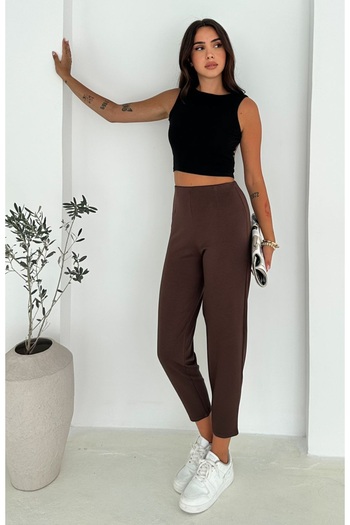 Noa Noa Plain Modal Fabric Baggy Trousers