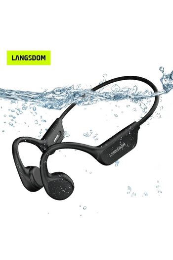Langsdom Wireless Headphones with Bone Conduction for Swimming