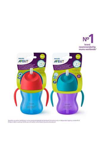 Philips Avent Straw Cup 7Oz Single Mixed Boy | No.1 Brand Recommended By Moms Worldwide