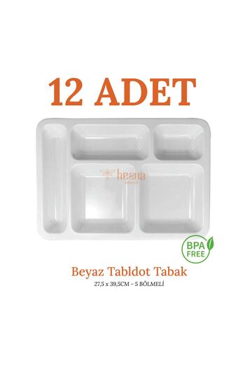Hesna Natural 5-Eye White Service Plate, Service Plate, Service Plate