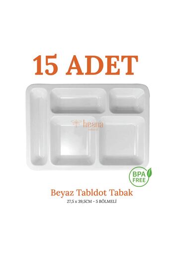 Hesna Natural 5-Eye White Platter, Table D'Hôte, Table D'Hôte